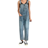 Jeans-Jumpsuit mit gerader Tasche für Damen